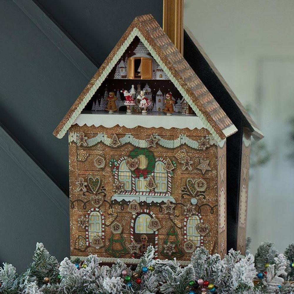 Gingerbread Musical Advent Calendar-Cracker Barrel Exclusive-VHTF NIB STUNNING